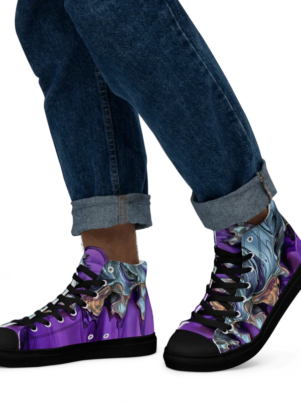 Men's Purple Metallic Fusion High Top Shoes product image (1)