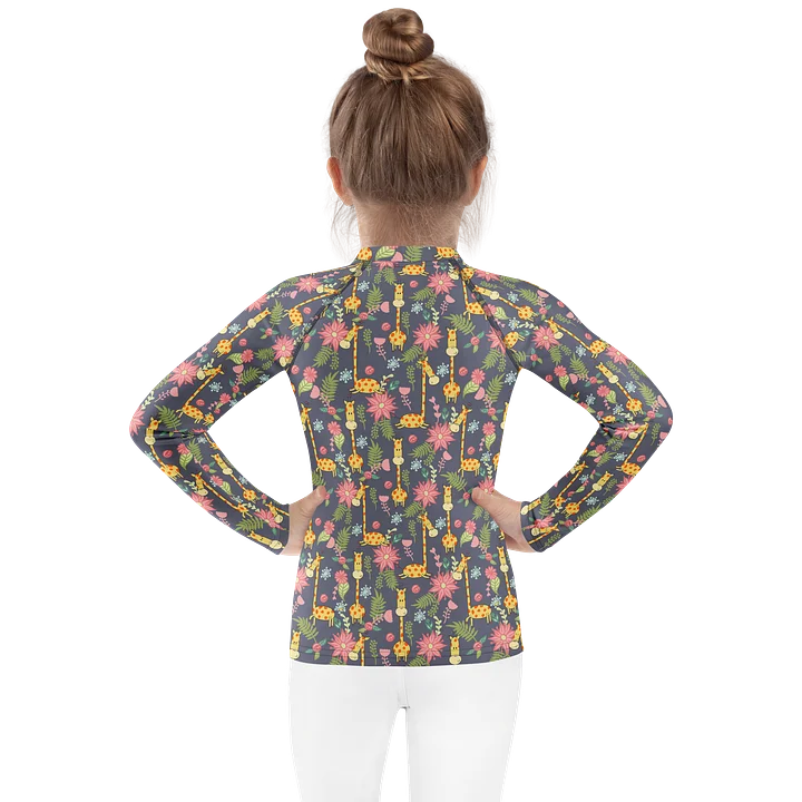 Tropical Giraffe Adventure Kids Rash Guard product image (2)
