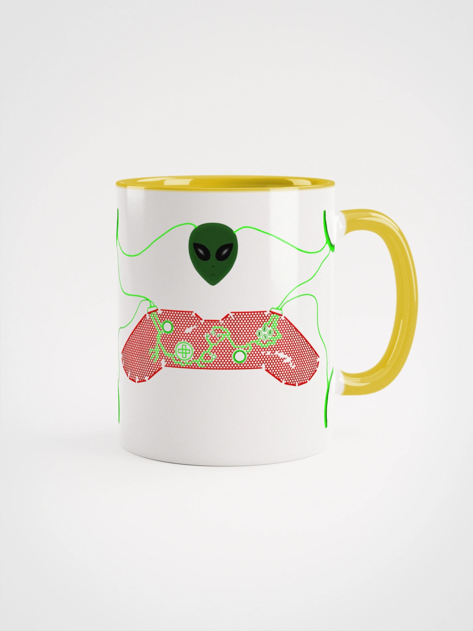 Galactic Green Alien Ceramic Mug product image (1)