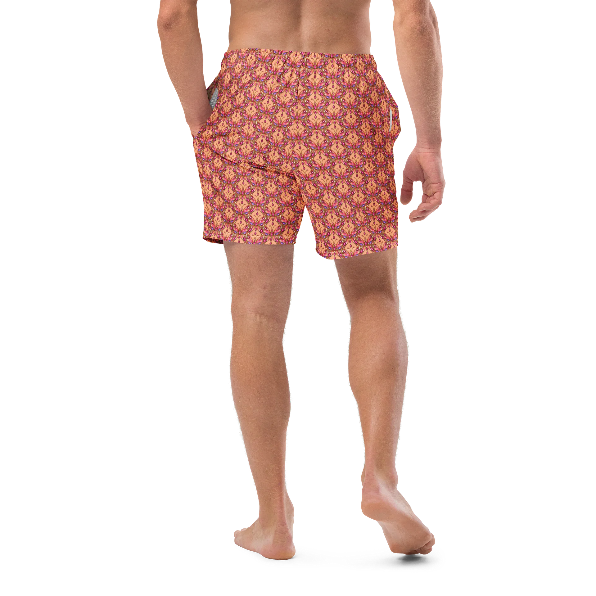 Ornate Blossom All-Over Print Swim Trunks product image (10)