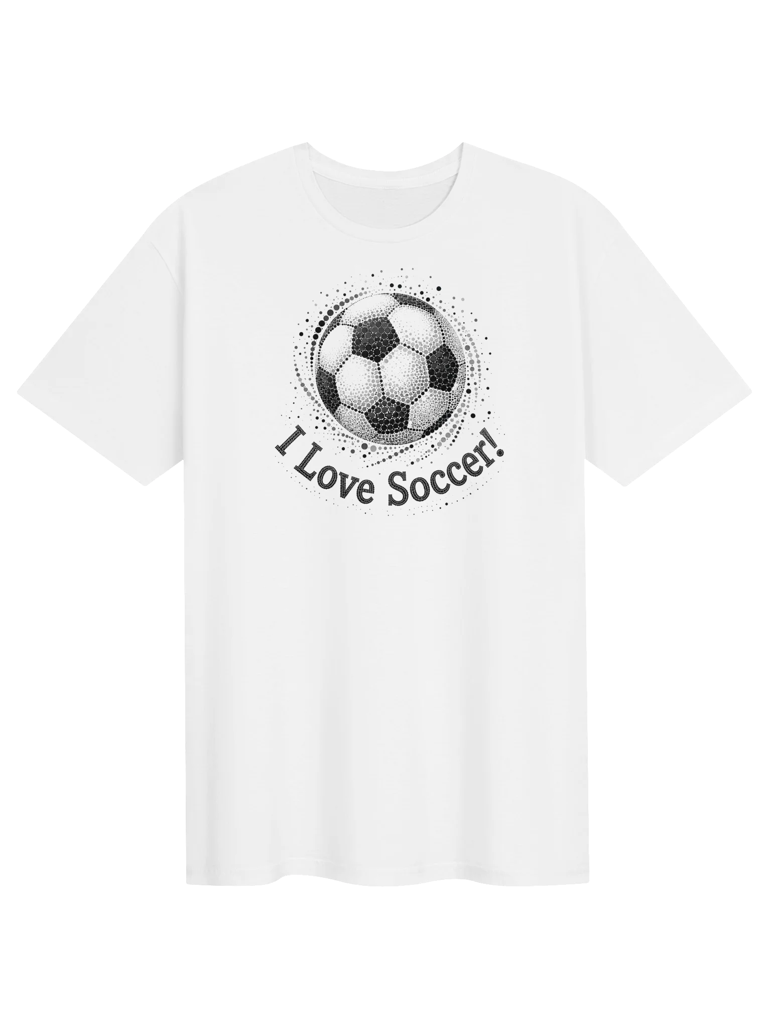 I Love Soccer Half Tone Ball Tee product image (1)