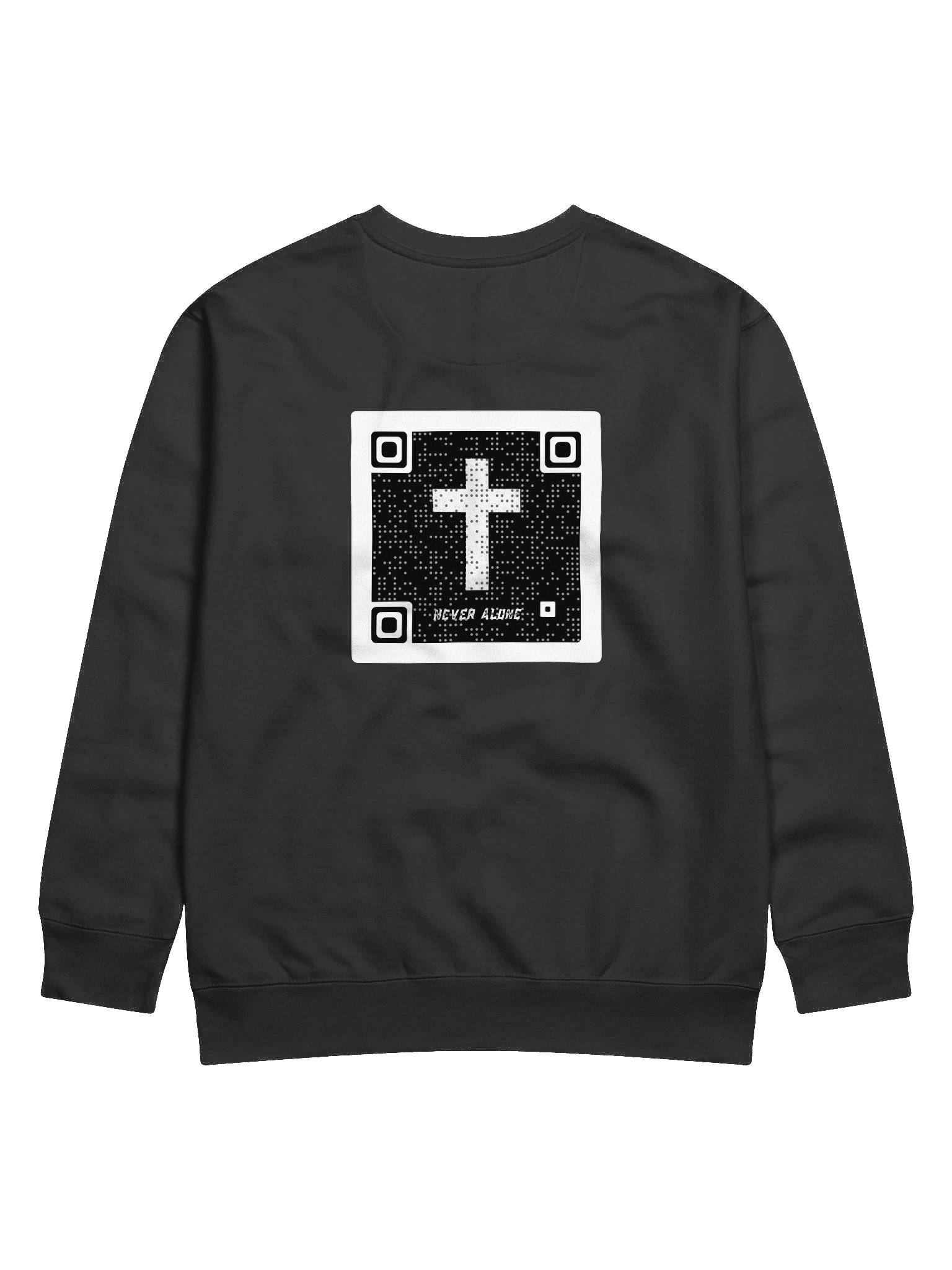 Never Alone QR code Sweatshirt product image (1)