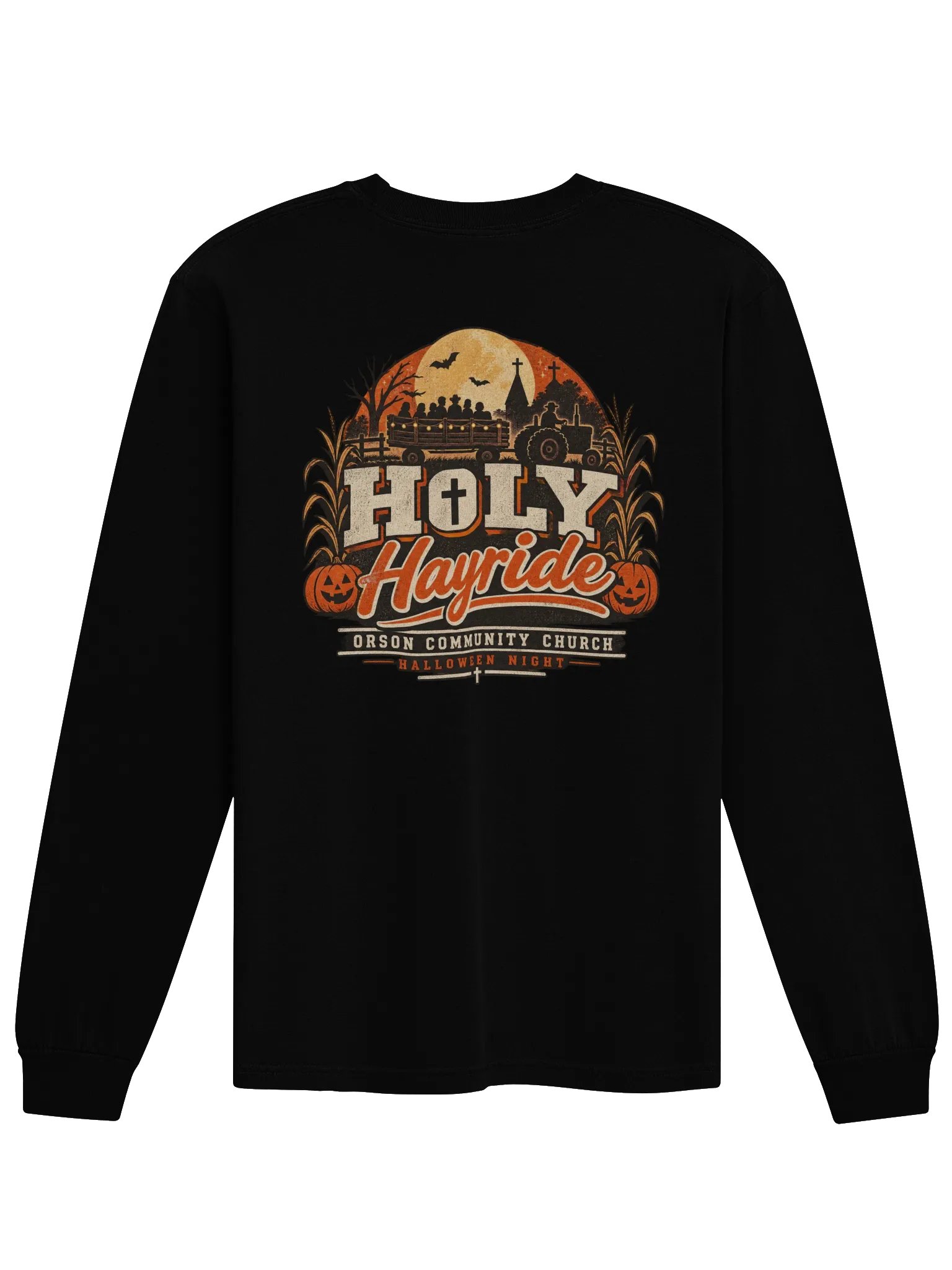 Holy Hayride – Orson Inspired Halloween Long Sleeve T-Shirt product image (1)