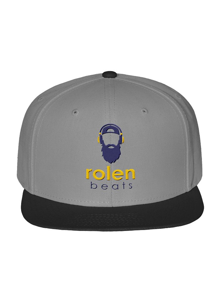 Flat Bill Rolen Beats Icon Script Hat – Navy/Yellow Vert Logo product image (1)