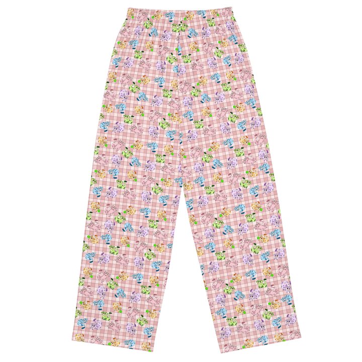Pink "Eepy Bulbie and Buds" Unisex Wide Leg Pyjama Pants product image (2)