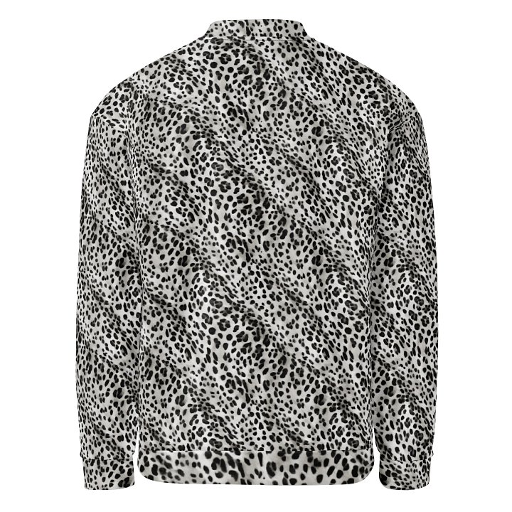 Grey Leopard Bomber Jacket product image (2)