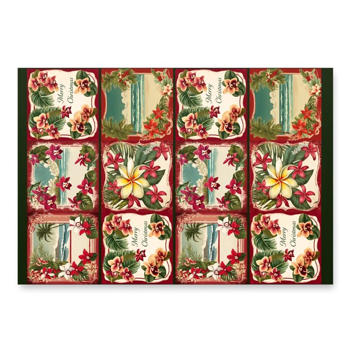 Vintage Tropical Christmas Wrapping Paper product image (1)