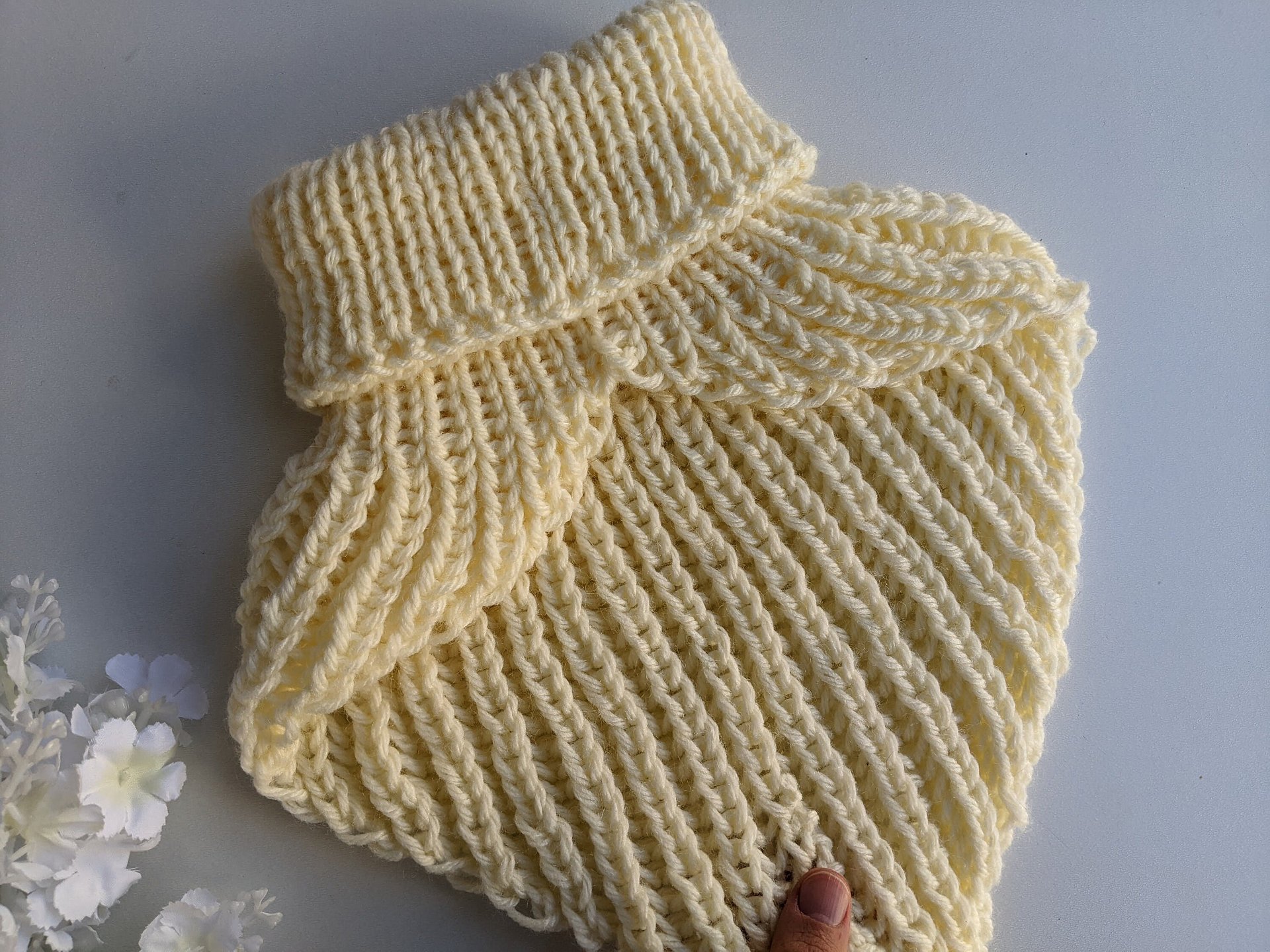Ribbed Winter Dickey Knitting Pattern product image (4)