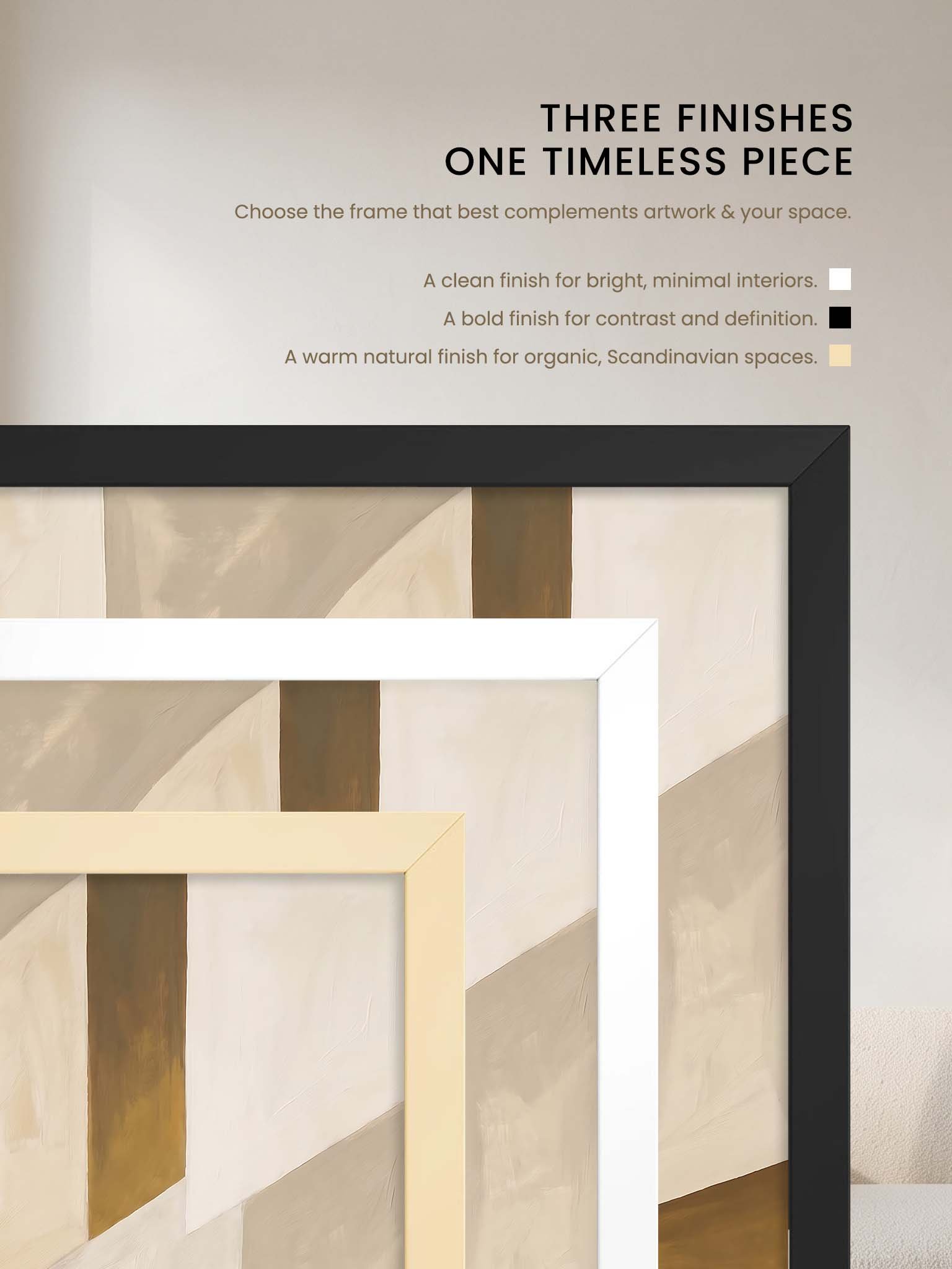 Beige on Wall - Abstract Architectural Forms Wall Art product image (6)