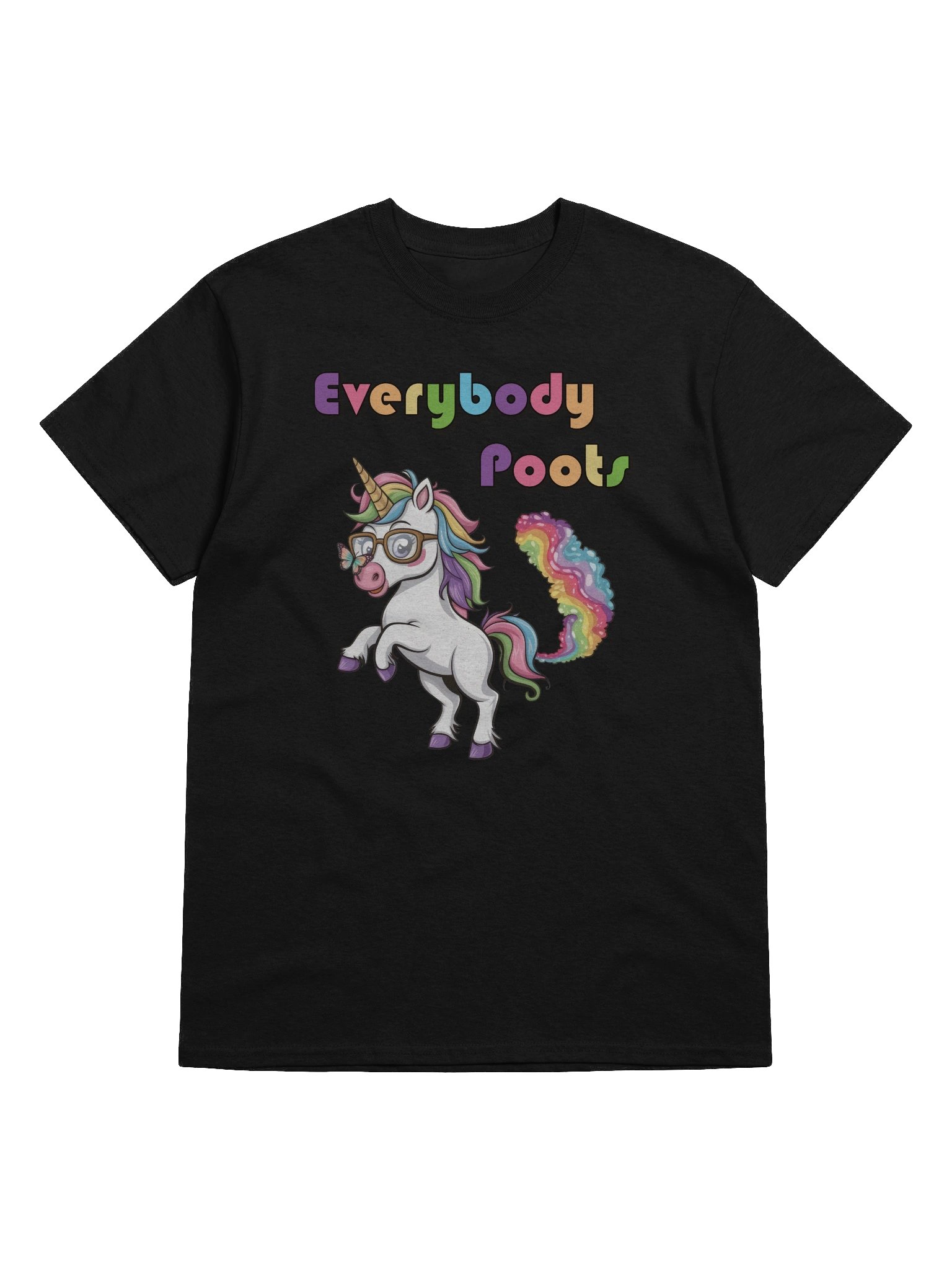 Everybody Poots Unicorn Dark Version Unisex Heavyweight Graphic T-shirt product image (5)