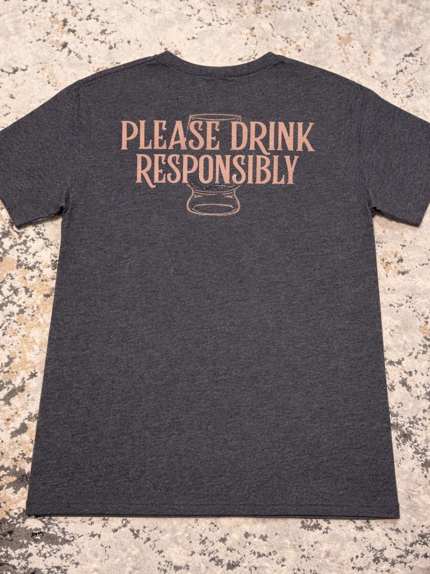 SLB Drinks Grey 'Please Drink Responsibly' T-shirt product image (2)