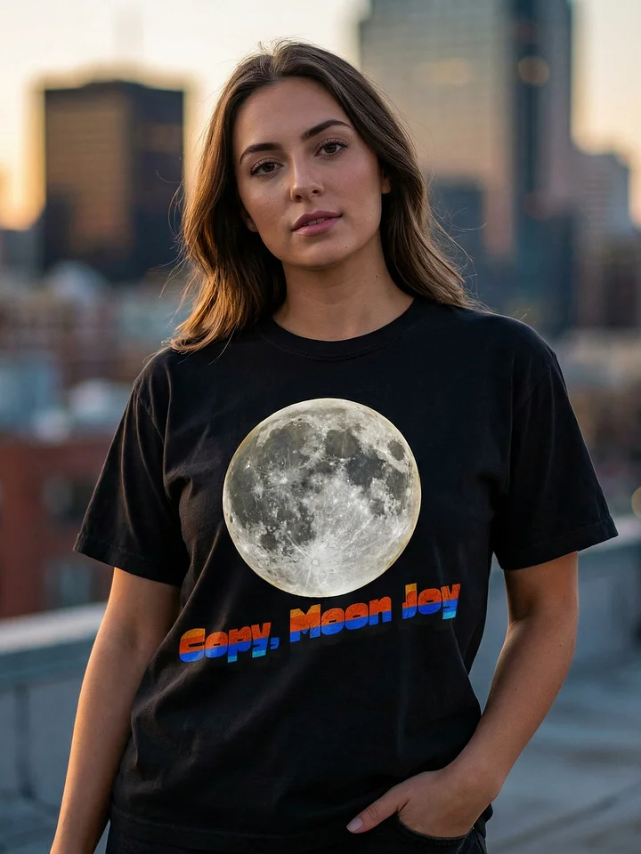 Copy Moon Joy Shirt, Moon Graphic Tee, Minimal Space T-Shirt, Aesthetic Lunar Shirt, Trendy Oversized Tee product image (1)