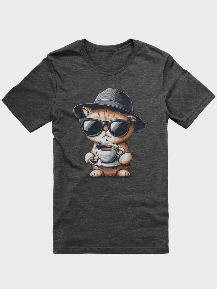 Detective Cat with Coffee Supersoft Unisex T-Shirt product image (1)
