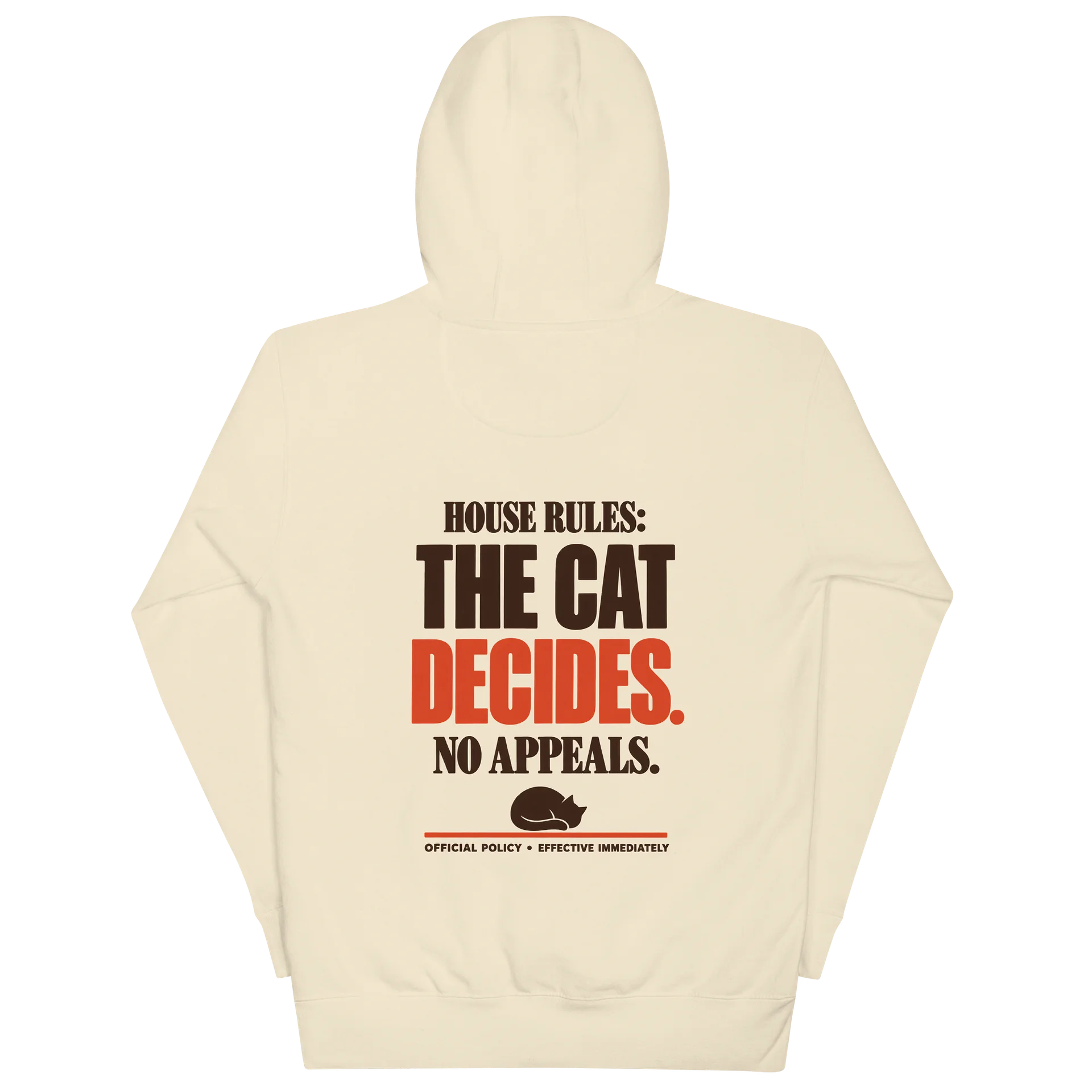 Funny Cat Hoodie: House Rules The Cat Decides No Appeals, Cat Meme Sweatshirt, Cat Owner Gift product image (3)