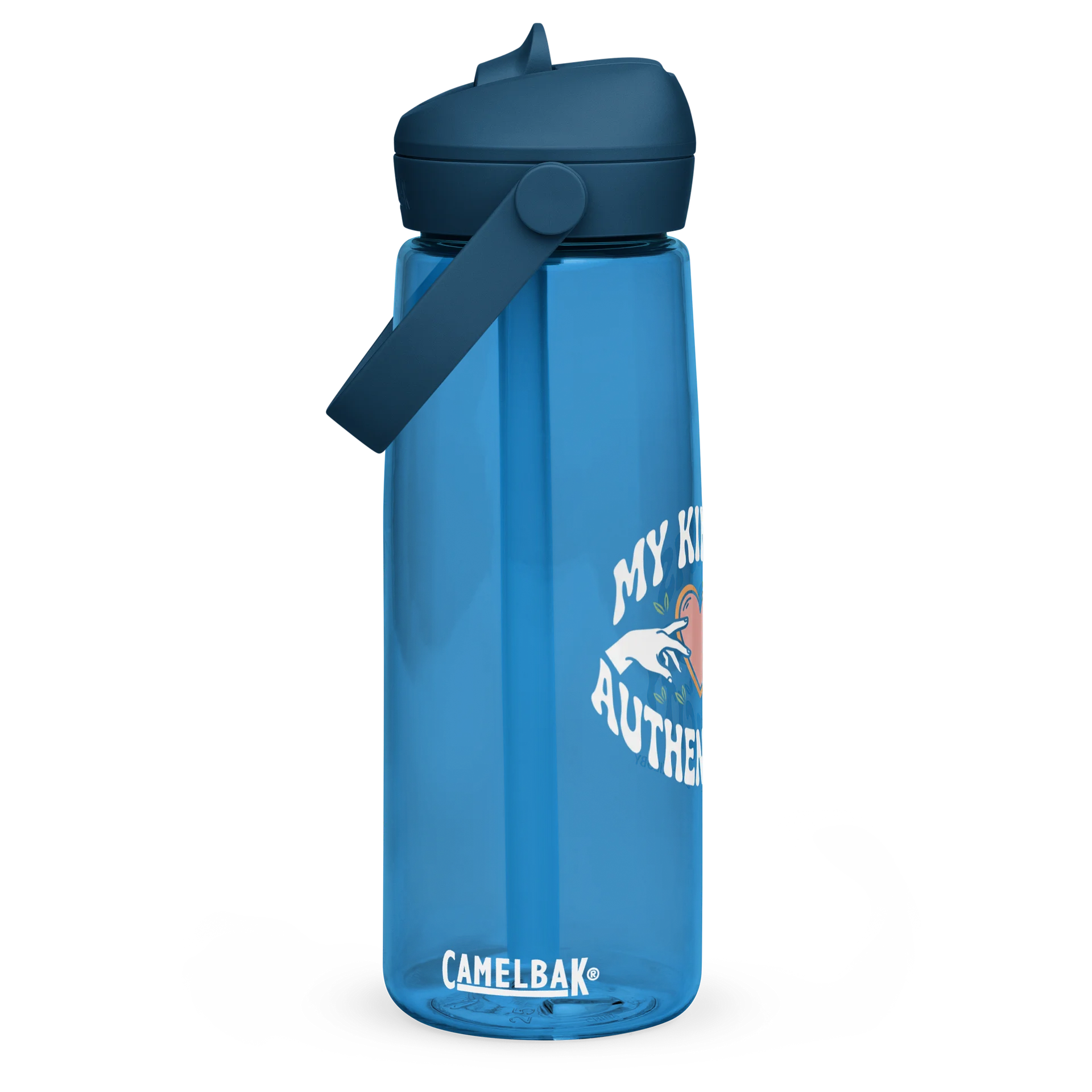 “My Kink Is Authenticity” Oxford Blue Flip Straw Water Bottle product image (1)