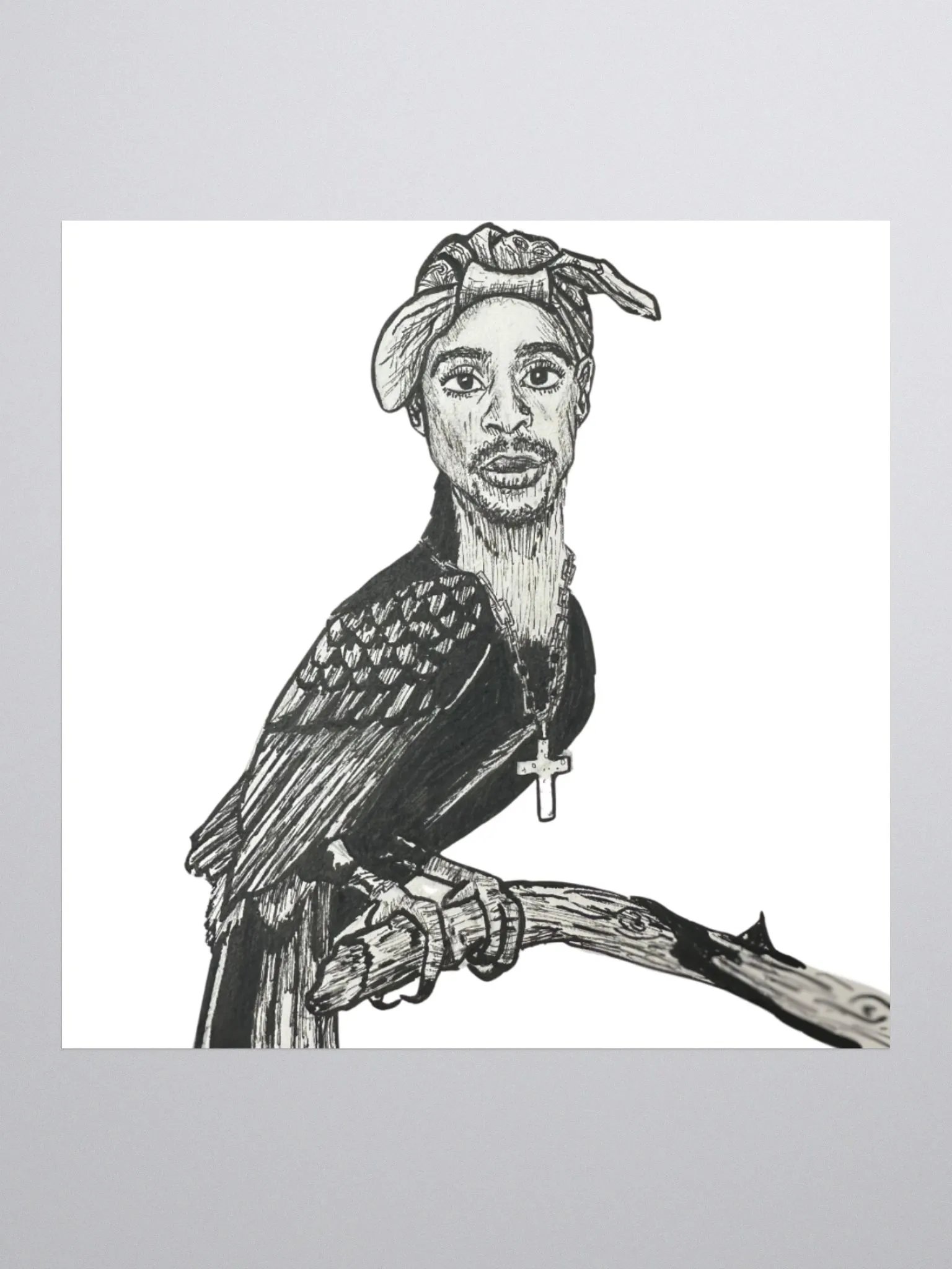Tupac Toucan Sticker product image (1)