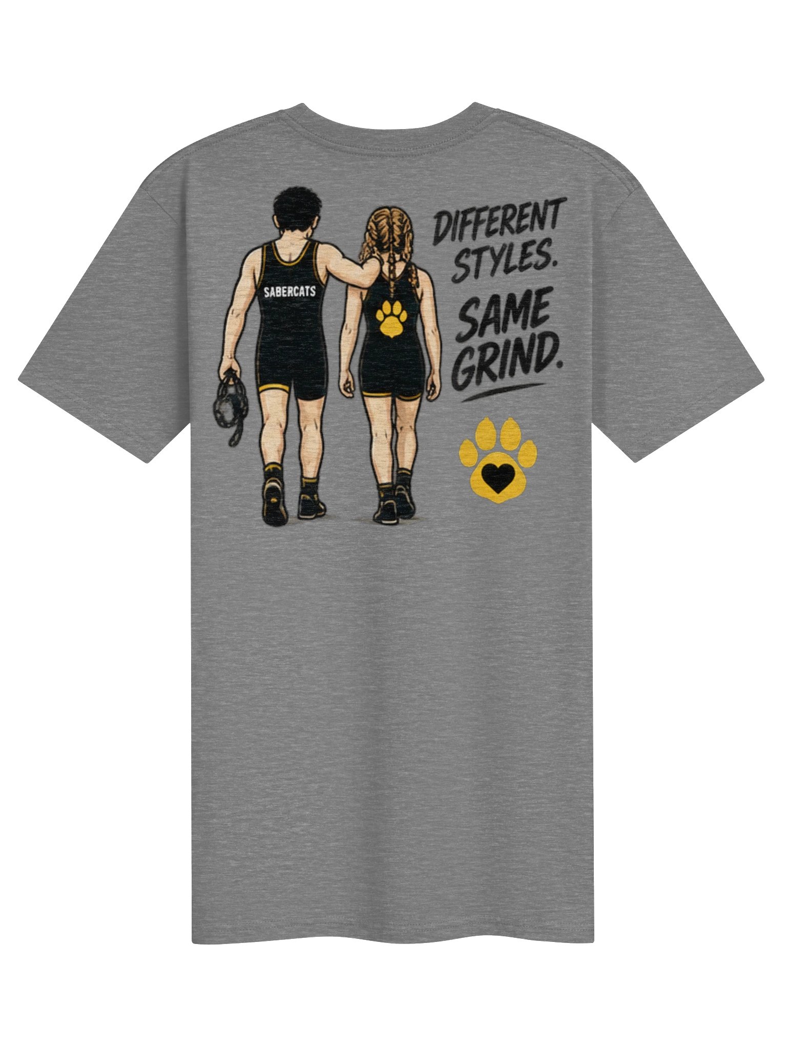 SABERCATS Different Styles Same Grind Wrestling Tee product image (10)