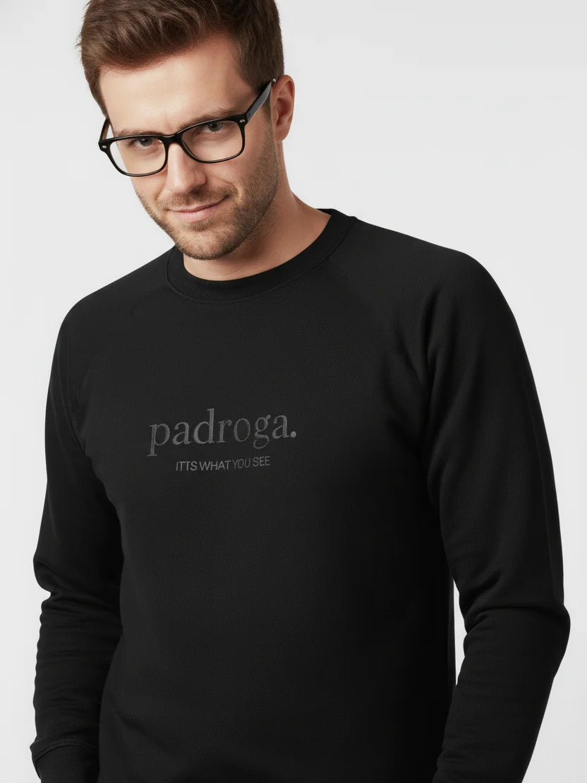 padroga. essentials black embroidered logo product image (7)
