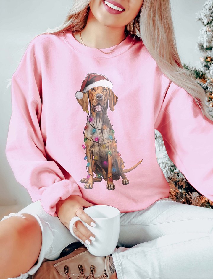 Funny Redtick Coonhound Christmas Sweatshirt for Coonhound Paw-rents product image (11)