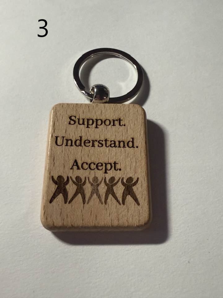 Wooden Engraved Neurodivergent Keychains | ADHD, Autism, Anxiety, and More (2) product image (3)