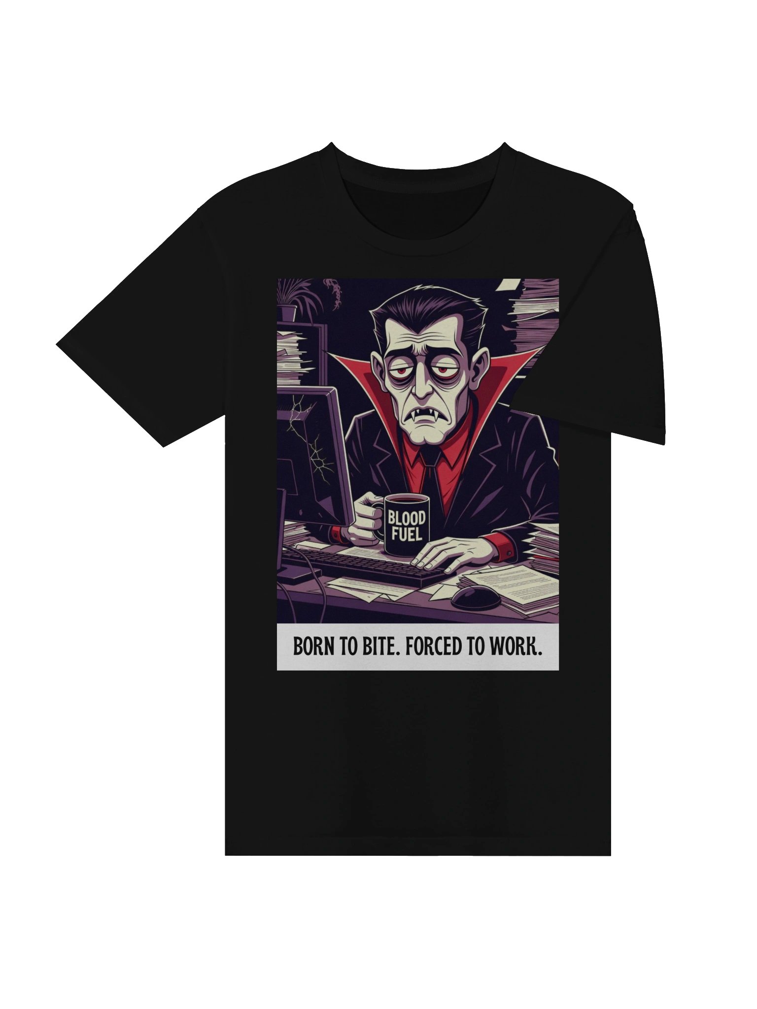 Blood Fueled Corporate Vampire Shirt – Gothic Streetwear Apparel product image (4)