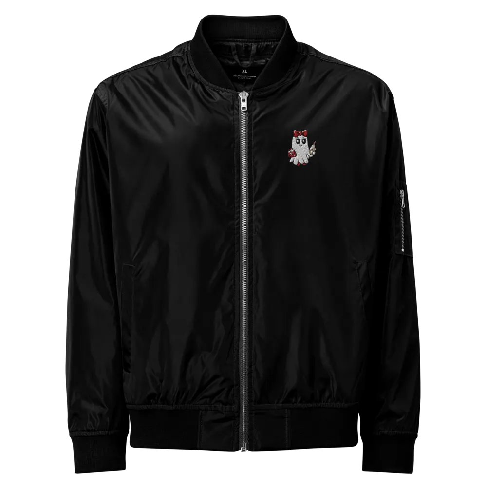 Stylish Ghost Embroidered Premium Recycled Bomber Jacket product image (1)