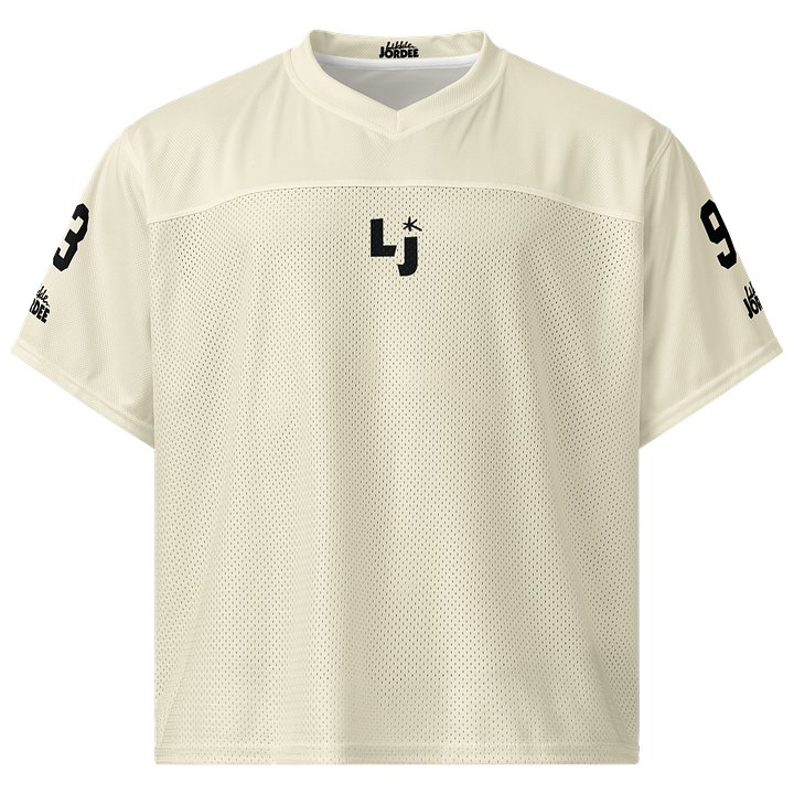 "likkle but TALLAWAH" Boxy Football Jersey product image (1)