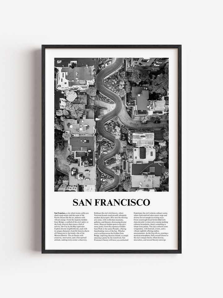 San Francisco 05 Newspaper Poster | Framed product image (1)