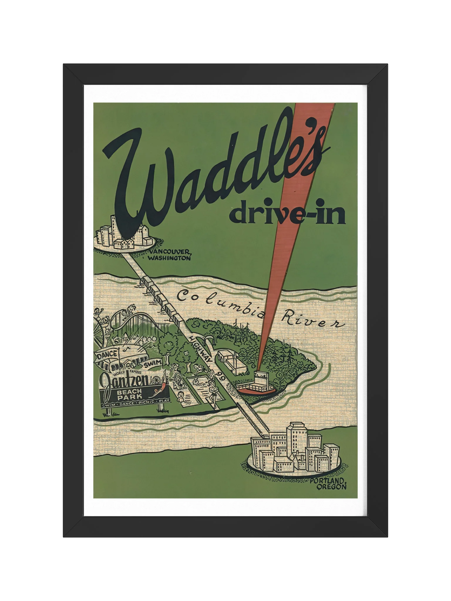 Waddle’s Drive-In Framed Print product image (4)