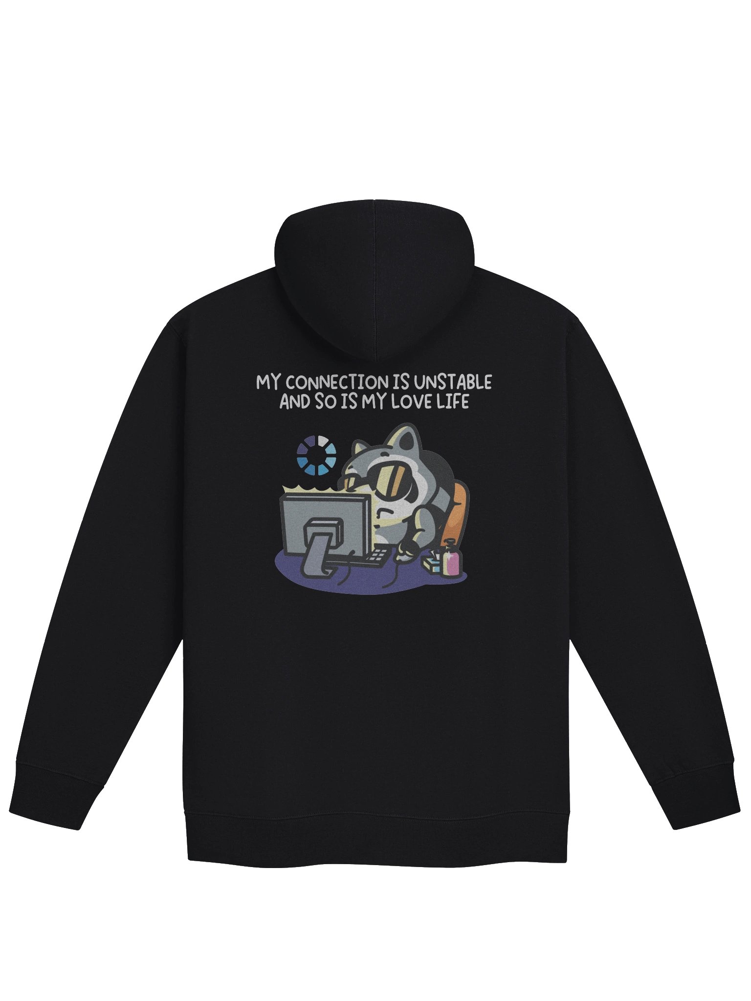 My Connection Is Unstable And So Is My Love Life Fleece-Lined Zip Up Hoodie product image (2)