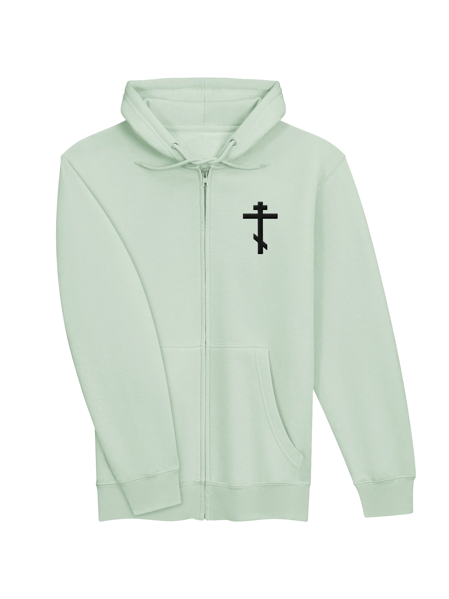 Orthodox Cross Zip Hoodie Embroidered Cross, Christian Gifts, Three Bar Cross, Orthodox Christian Gifts Zip Hoodie product image (35)