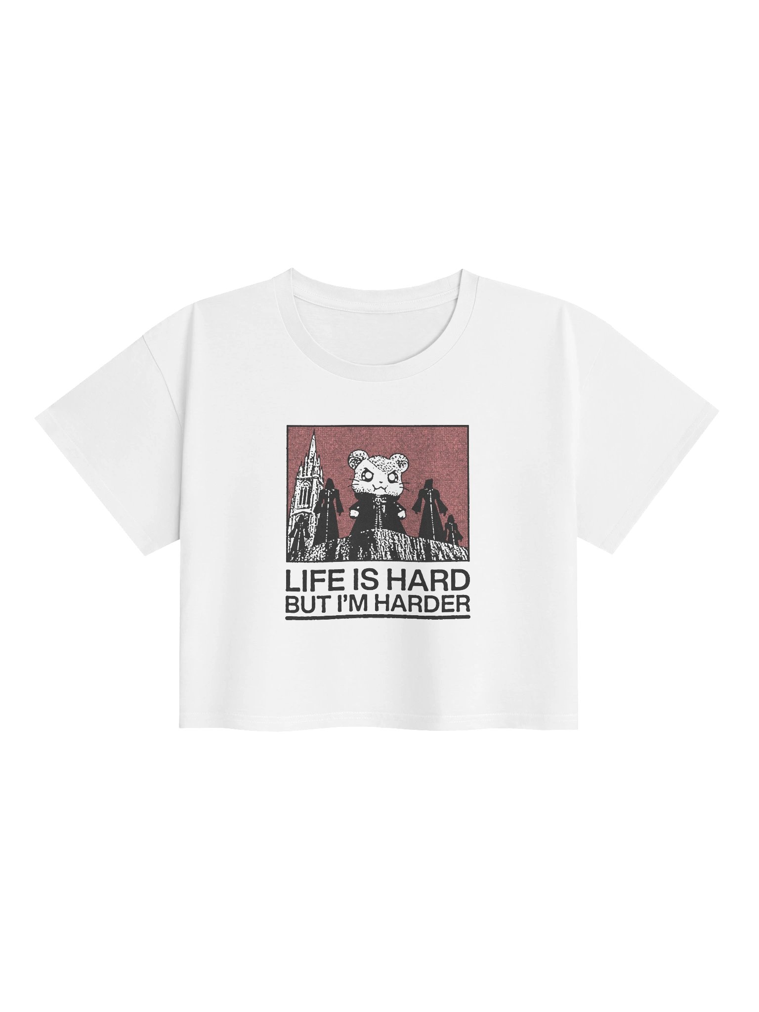 LIFE IS HARD ! Croptops. white vers. product image (1)
