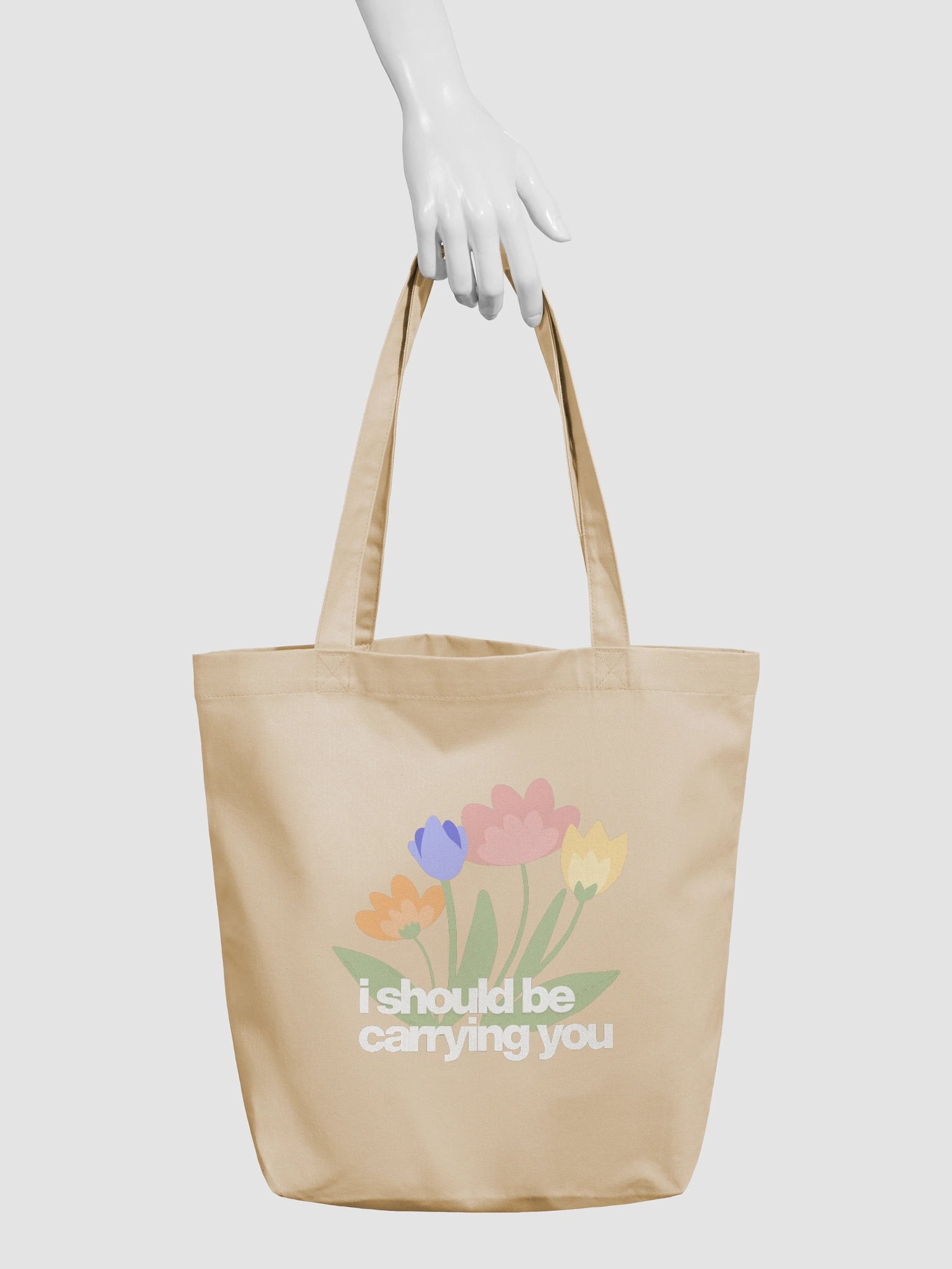 'I Should Be Carrying You' Floral Tote product image (3)