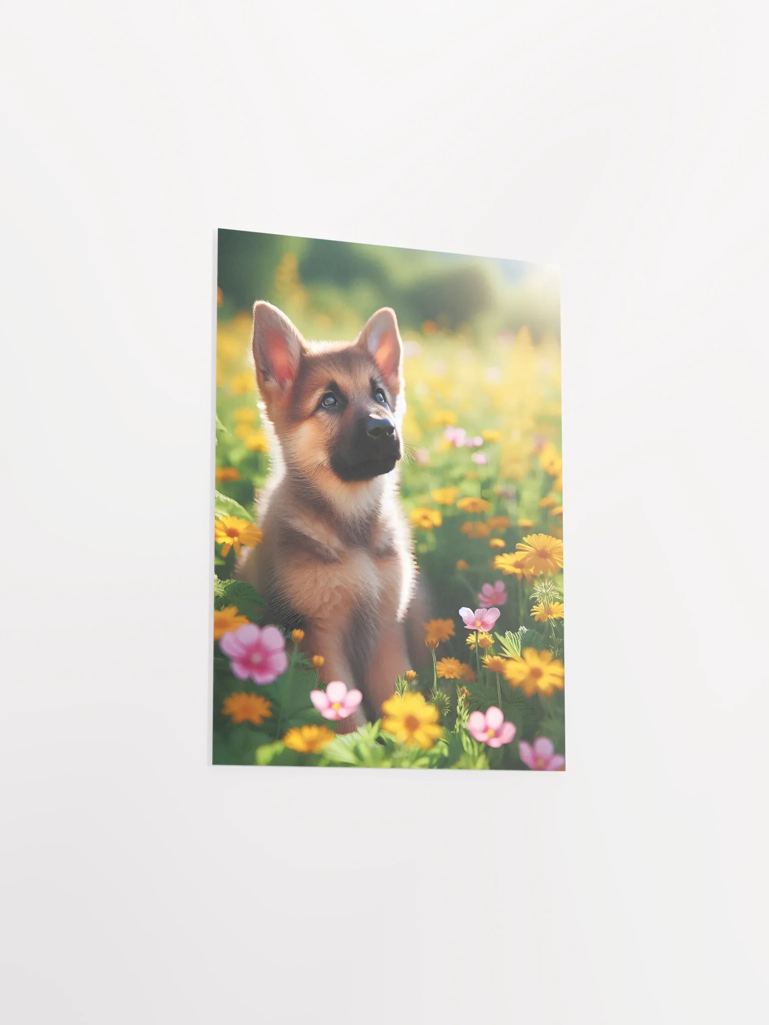 Summer Shephard Puppy Matte Poster Print product image (3)