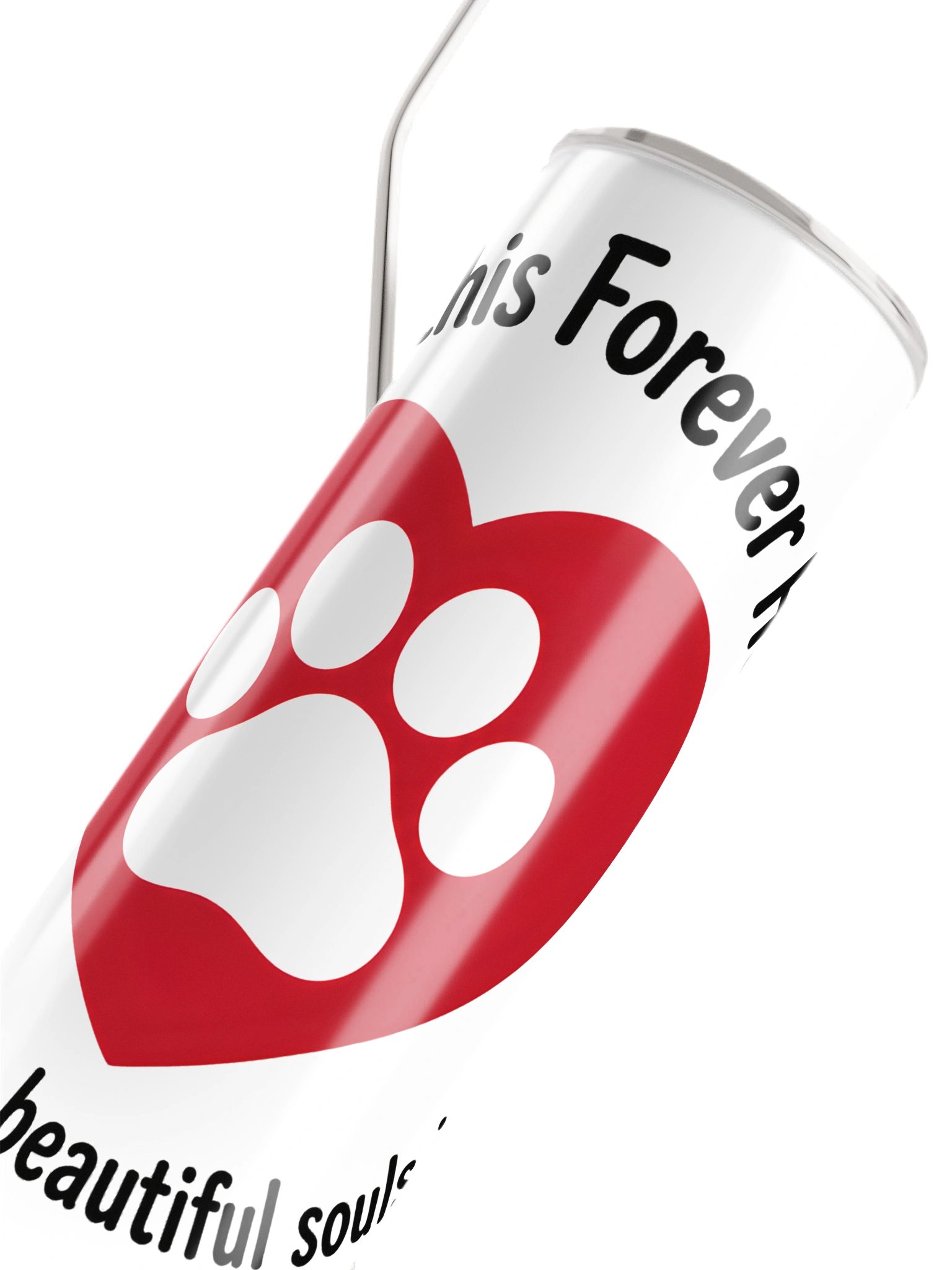 Bless This Forever Home Paw Print Tumbler (white) product image (5)