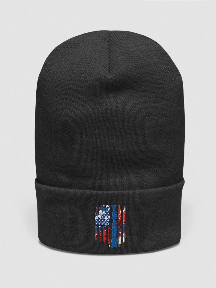 Patriotic Veteran Distressed Flag Beanie product image (1)