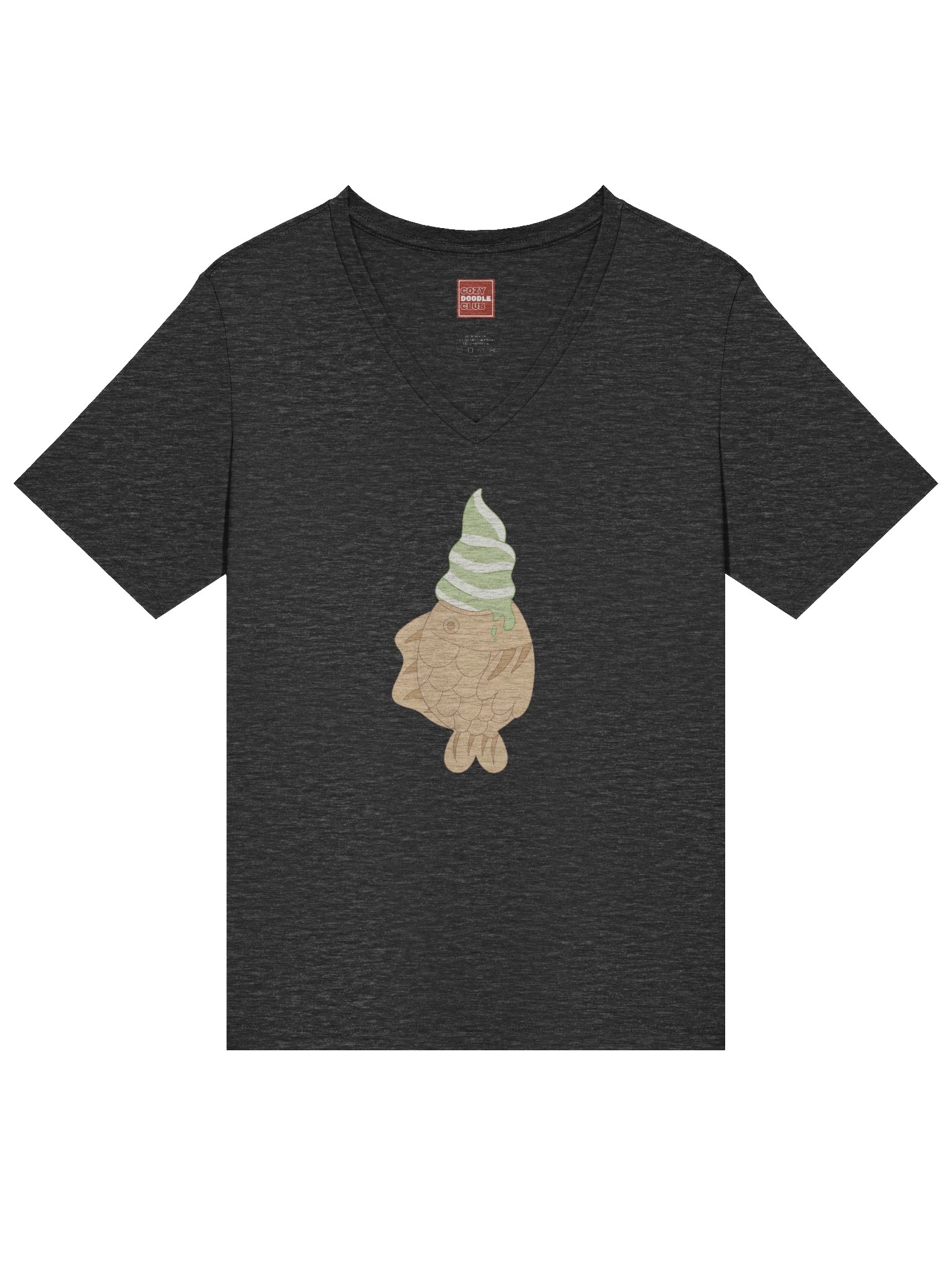 Matcha Taiyaki V-Neck T-Shirt product image (3)