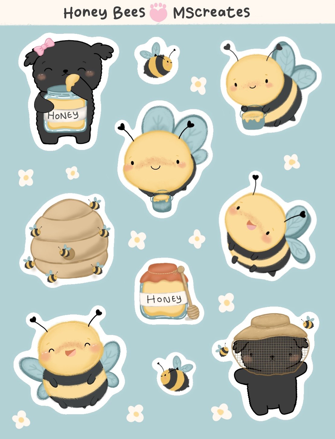 Maia and Honey Bees Sticker Sheet product image (1)