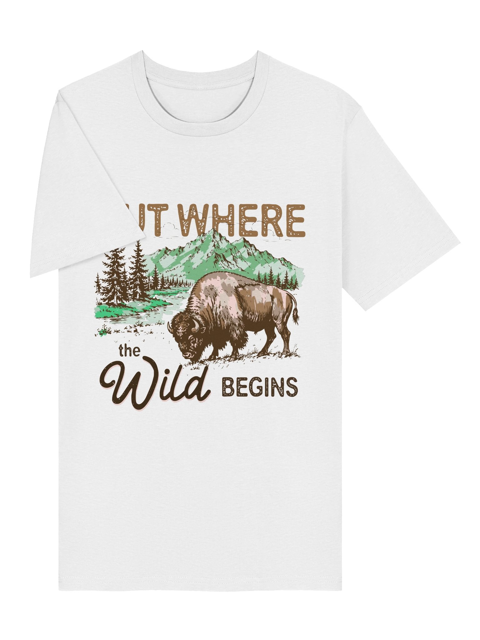 Out Where the Wild Begins Bison Tee product image (3)
