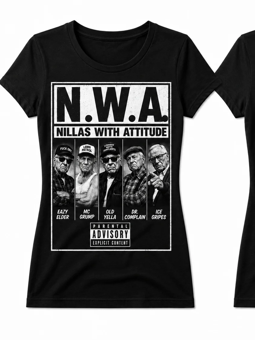 Women's Nillas With Attitude Shirt (black) product image (1)