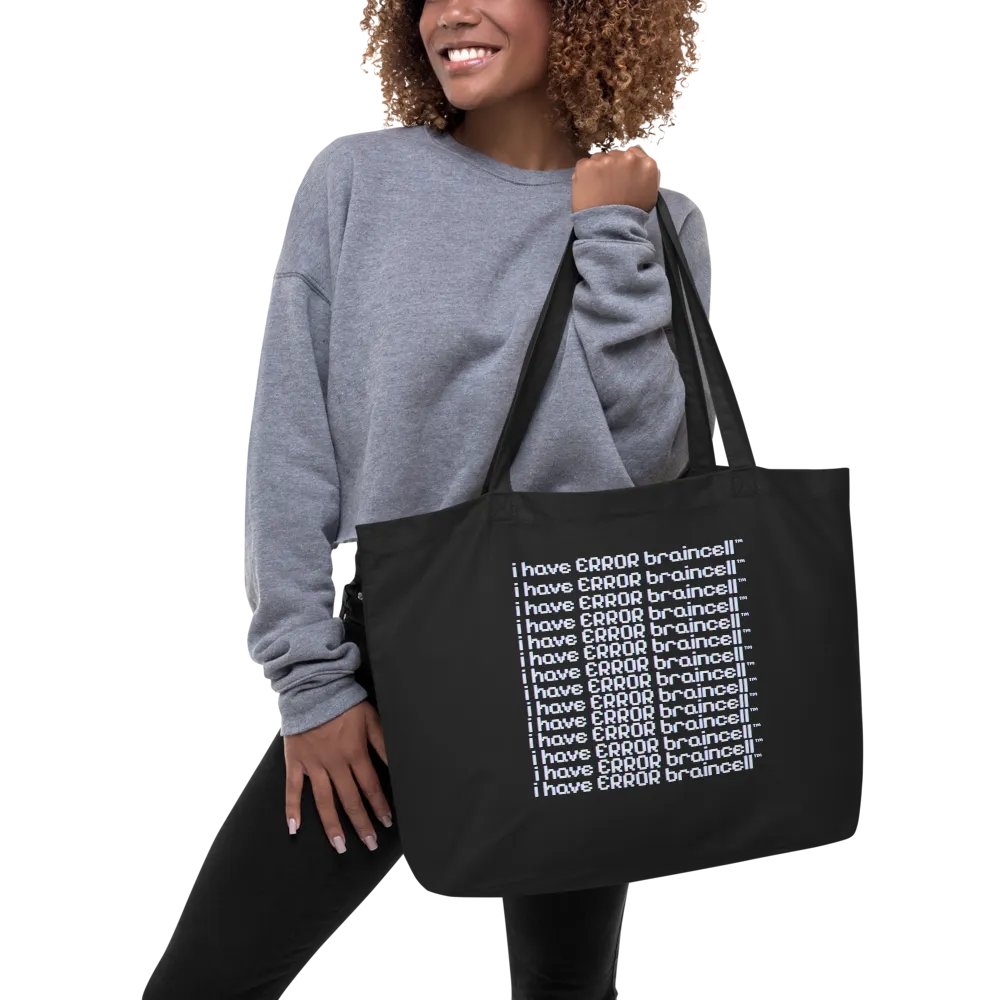 large error braincell tote - black product image (5)