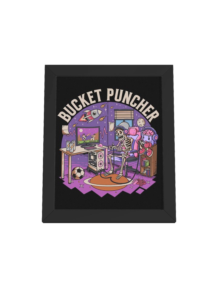 Framed High-Quality Vintage Bucket Puncher Matte Poster (in) product image (31)