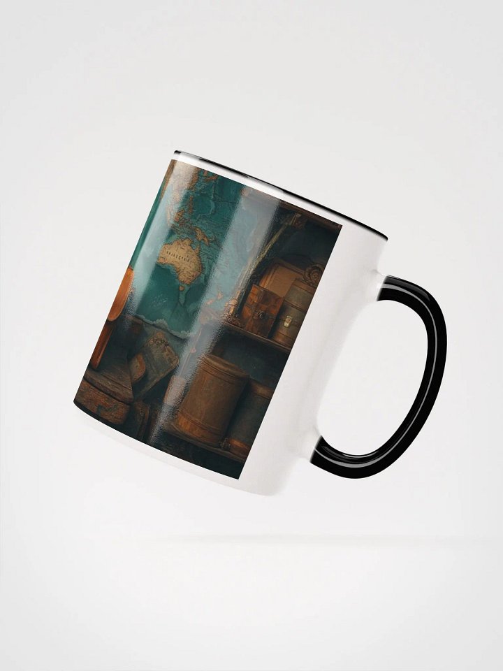 Vintage World Map & Leather Travel Bag Mug product image (2)