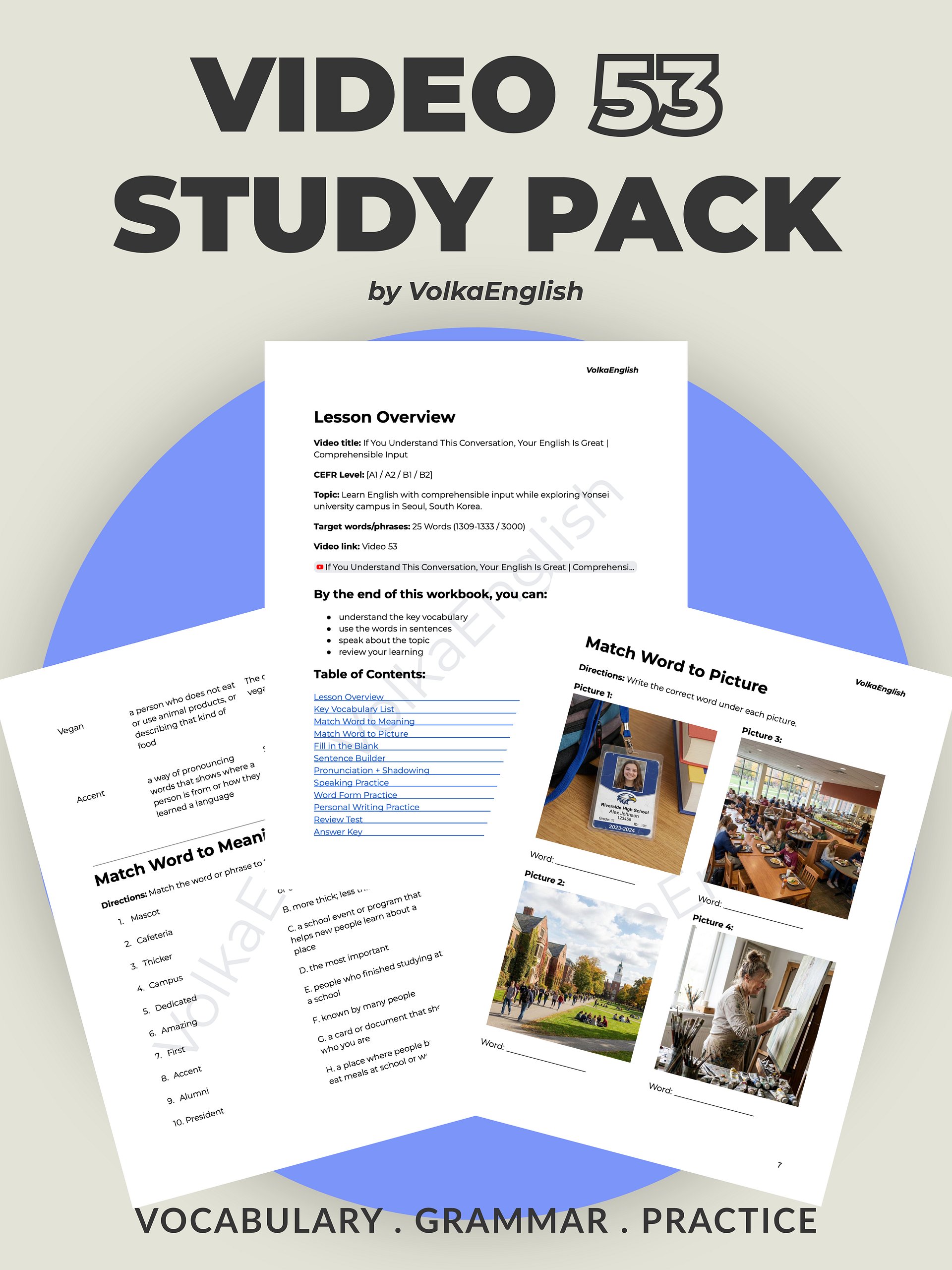 If You Understand This Conversation, Your English Is Great | Comprehensible Input - Video 53 Study Pack product image (1)