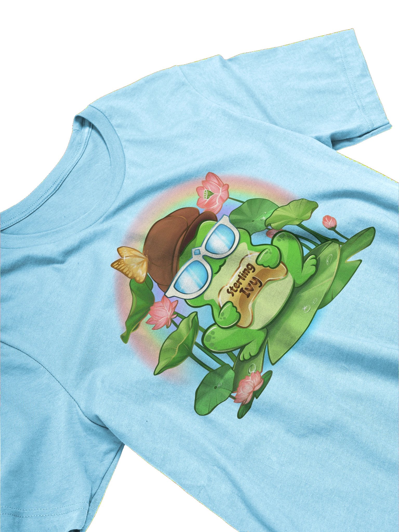 Pastel Frog T - Ocean Blue - "Wanna Sky Code?" on back product image (3)