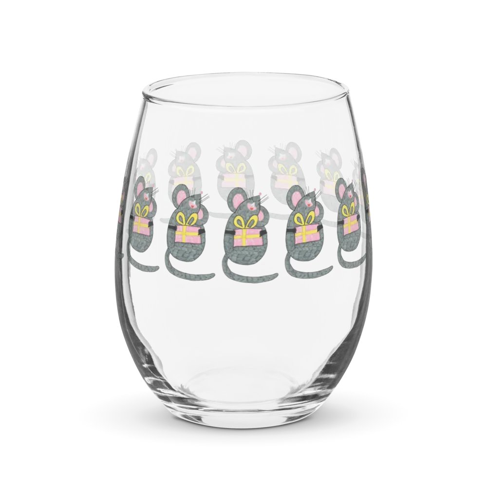 Present mouse Stemless Wine Glass product image (4)