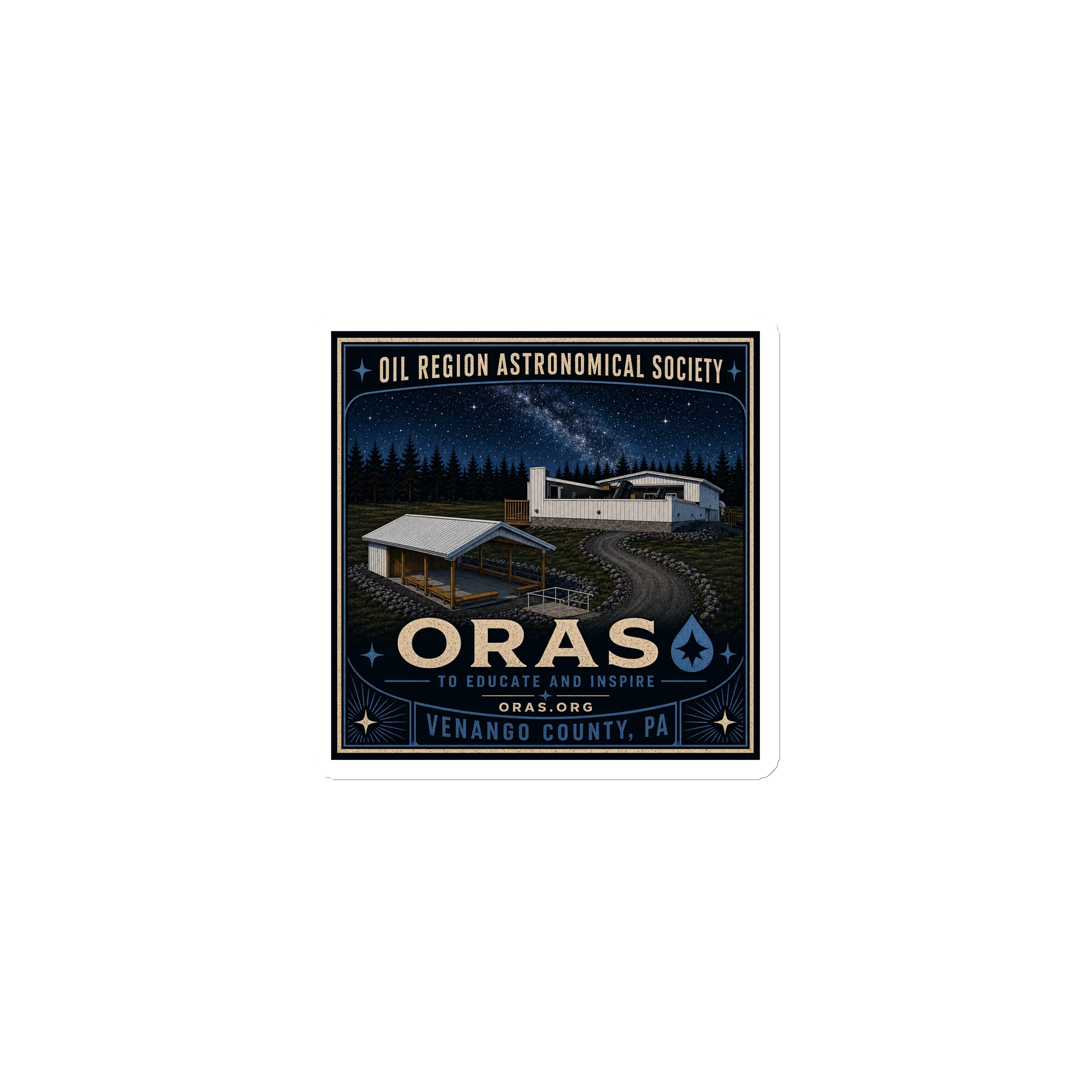 Oil Region Astronomical Society ORAS Die-Cut Magnet product image (1)