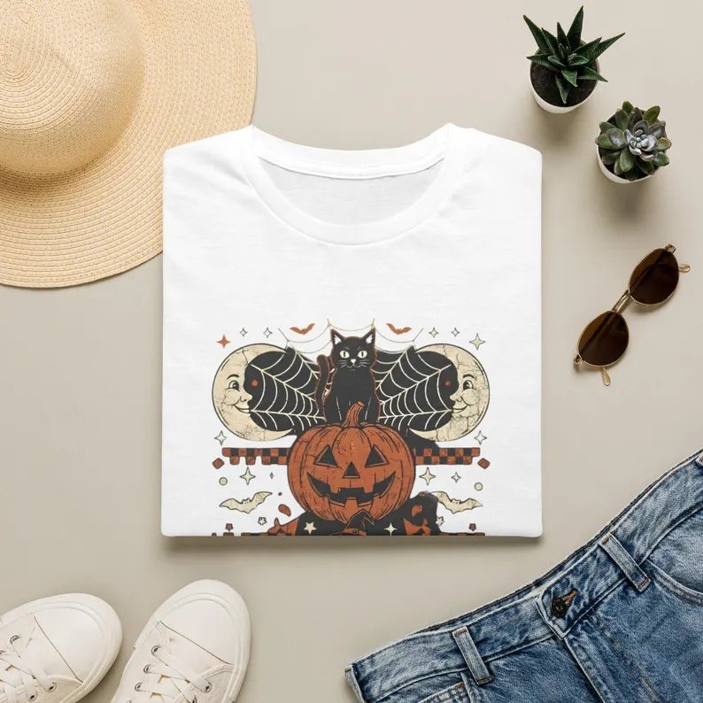Jack-o'-Lantern Stack Halloween T-Shirt | Pumpkin, Bat, Skeleton, Ghost product image (127)