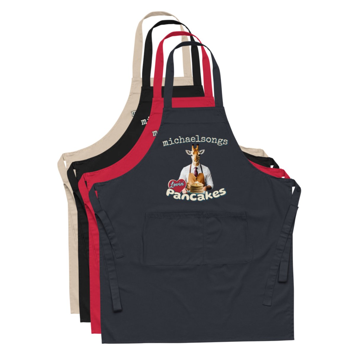 organic apron with Lovin' Pancakes logo product image (1)
