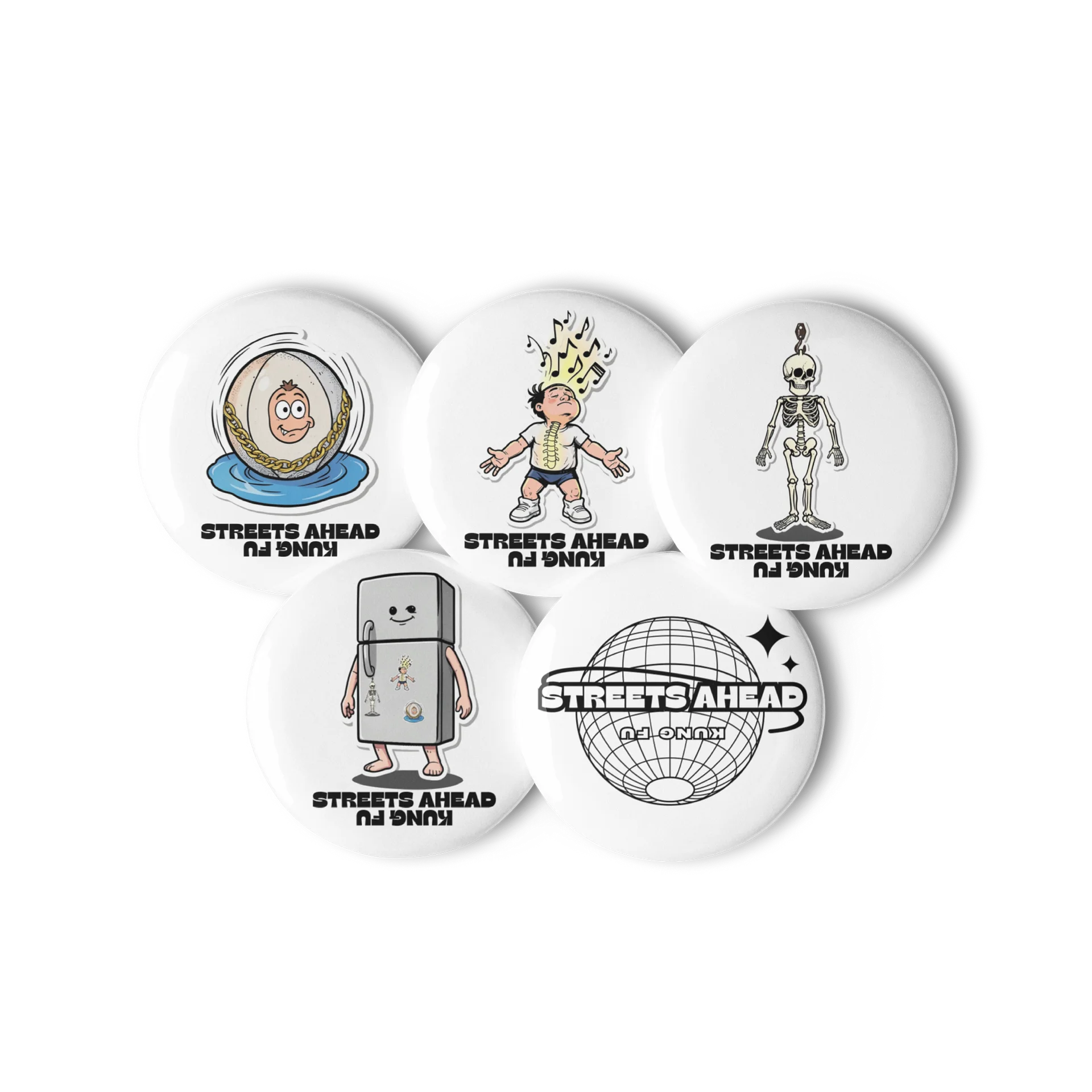 Streets Ahead Kung Fu - Wing Chun Warriors Pin Button Set product image (1)